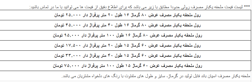 انواع ملحفه يکبار مصرف اسپان باند و قيمت